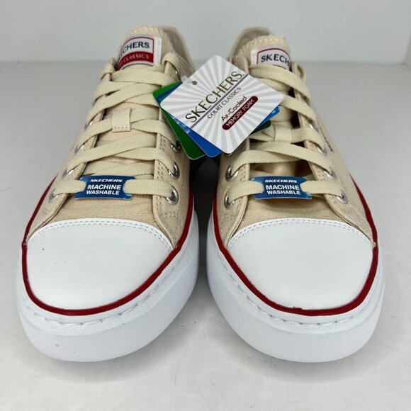 Skechers Womens 185073 Ivory Court Classics Cordova Low Top Size 7 Sneakers - Picture 4 of 10